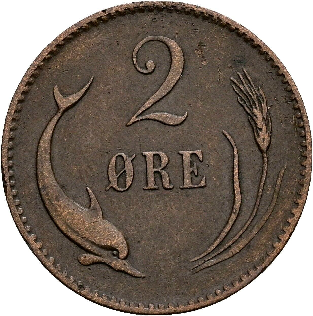 2 Ore Christian IX (1863-1906) 1875 – Vorderseite