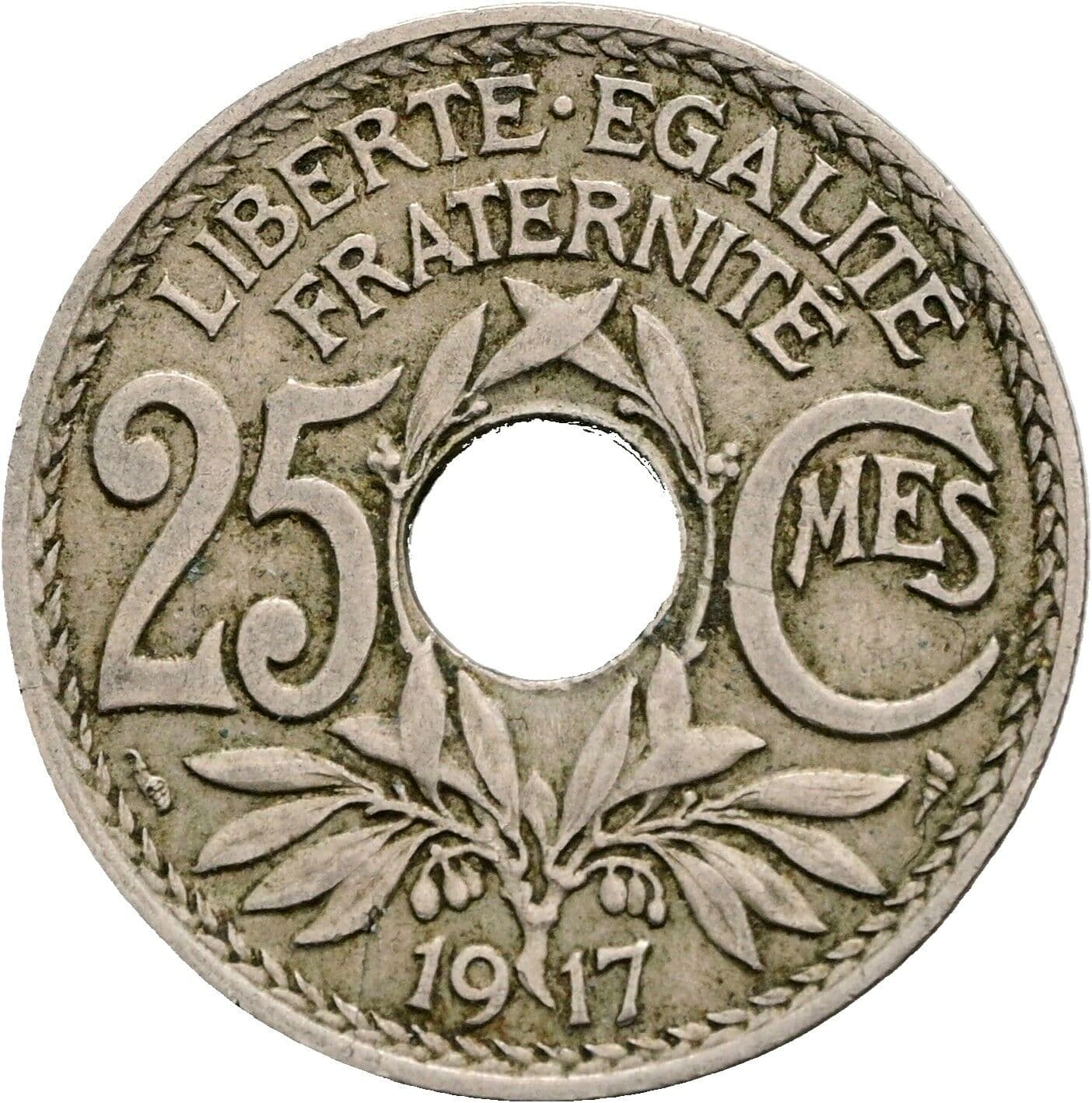 25 Centimes 1917 – Vorderseite