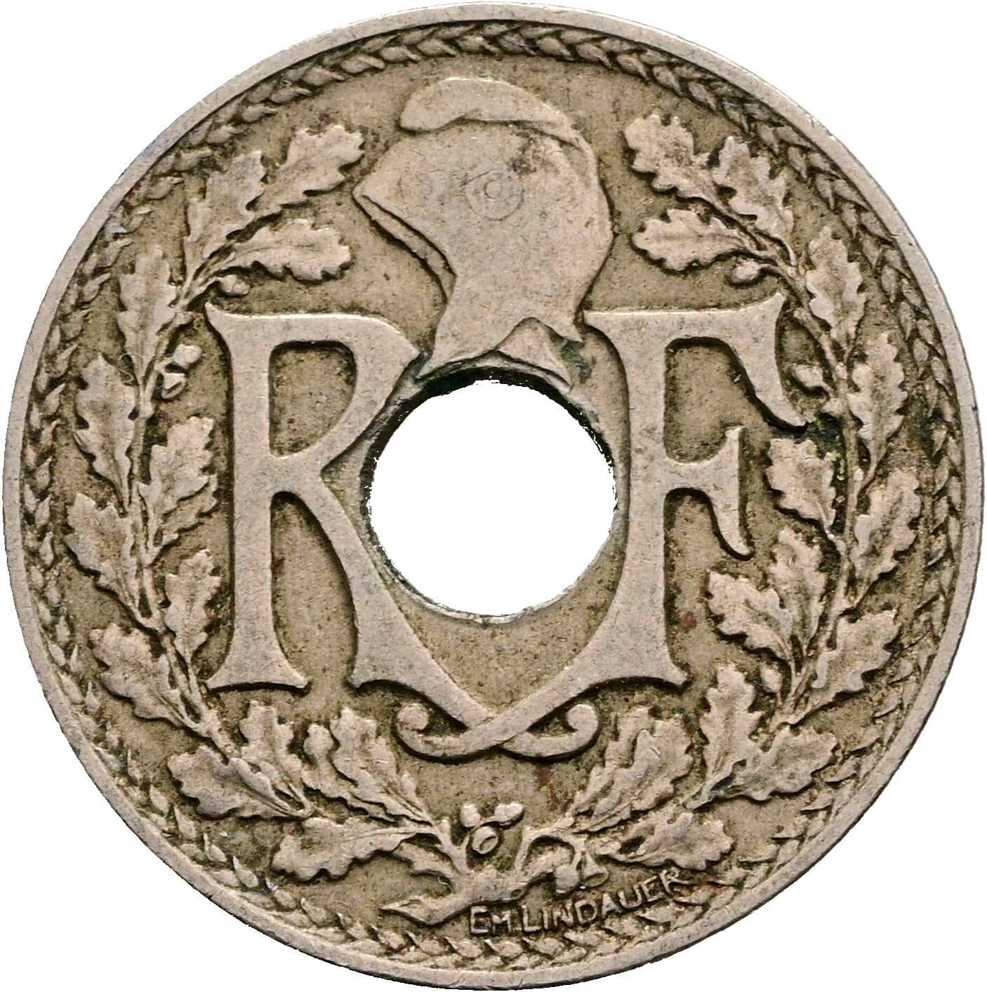 25 Centimes 1917 – Rückseite