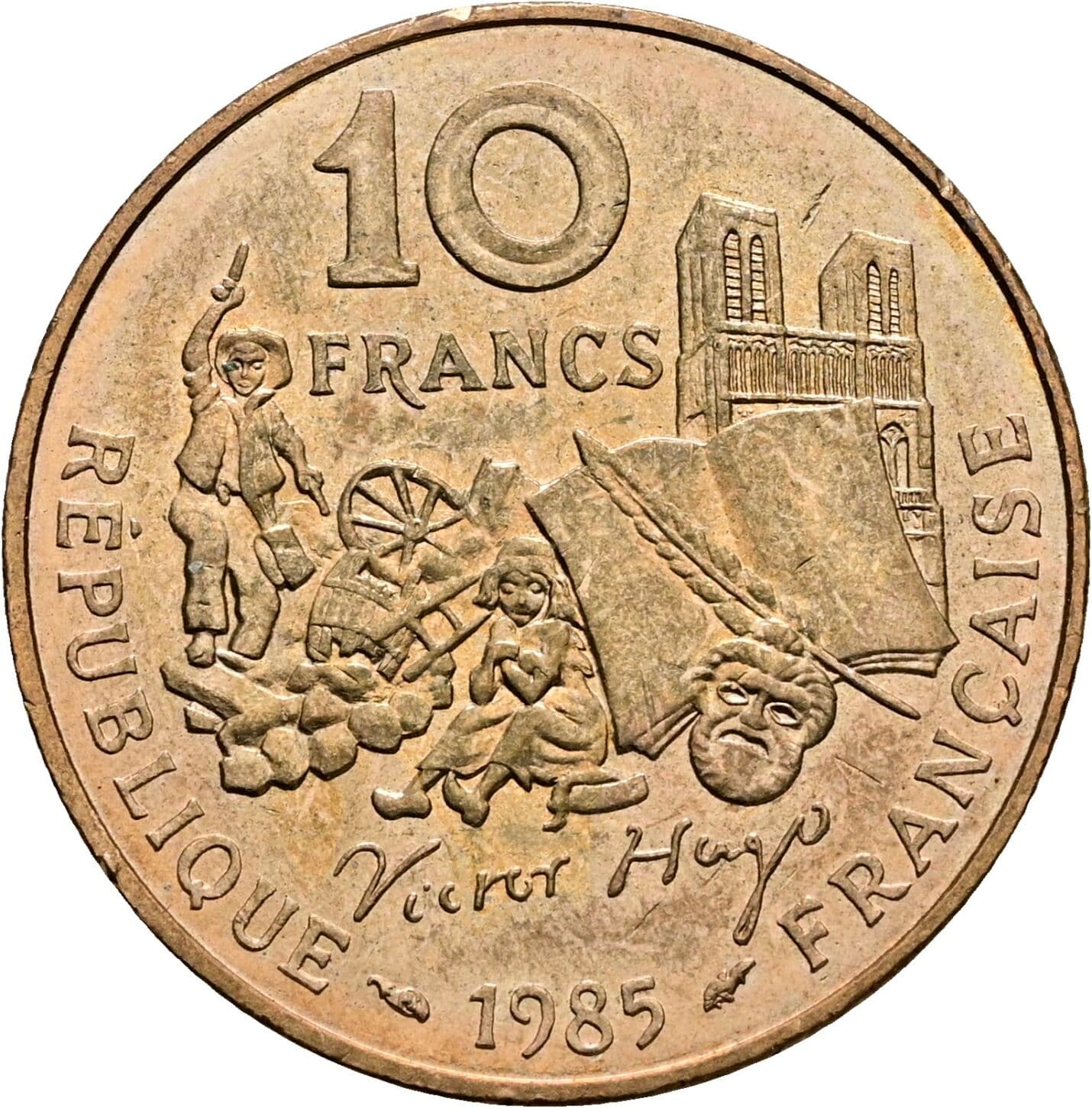 10 Francs 1985 – Rückseite