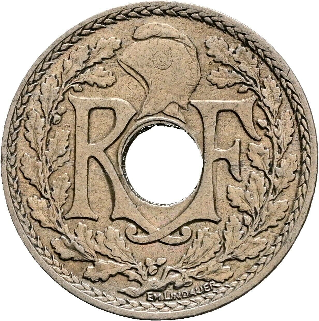 10 Centimes 1929 – Rückseite