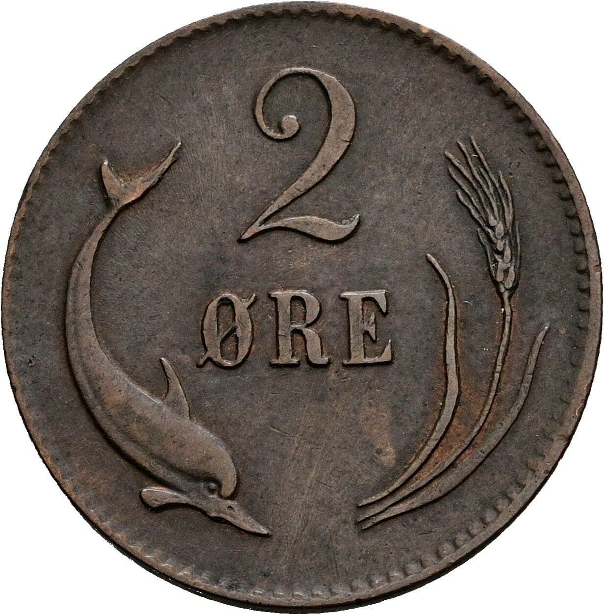2 Ore Christian IX (1863-1906) 1883 – Vorderseite