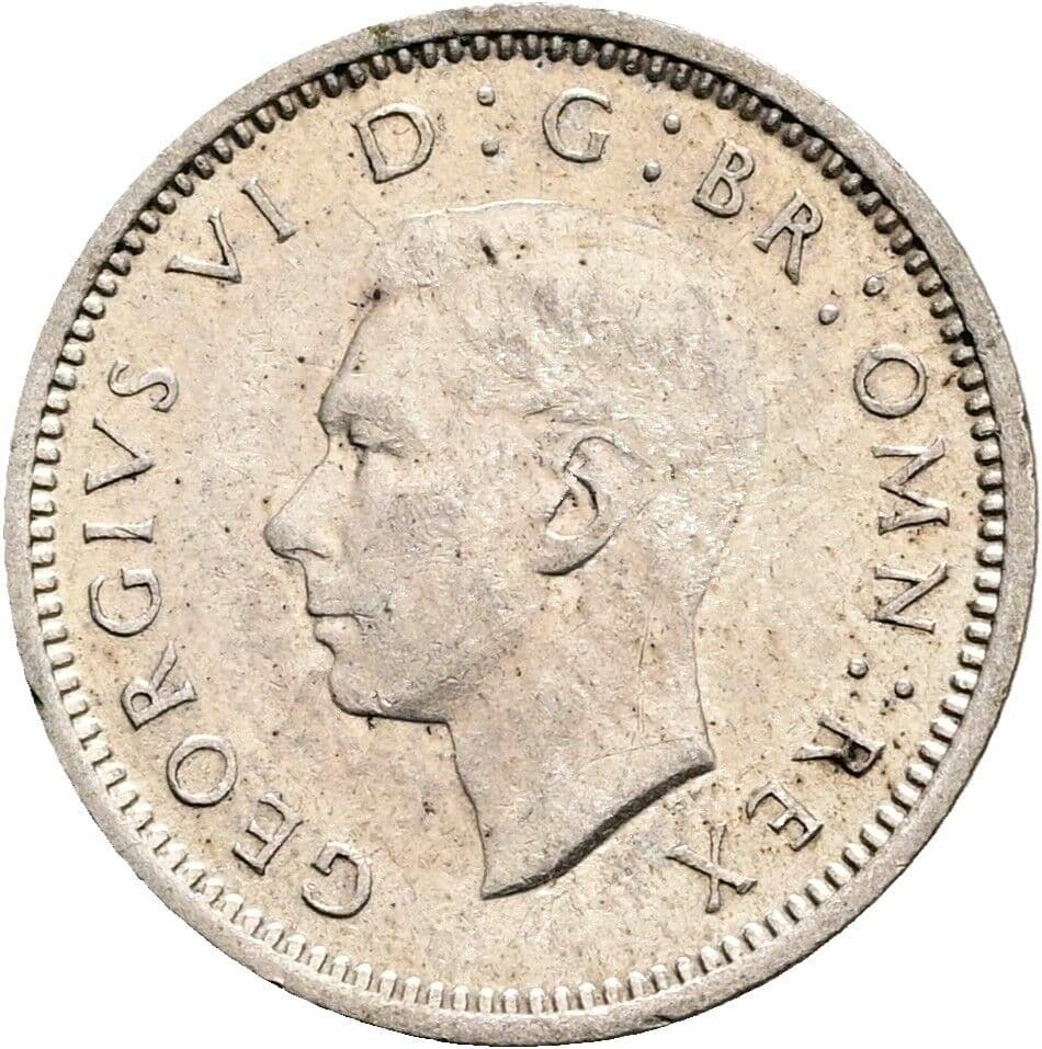 3 Pence Georg VI. (1936-1952) 1940 – Vorderseite