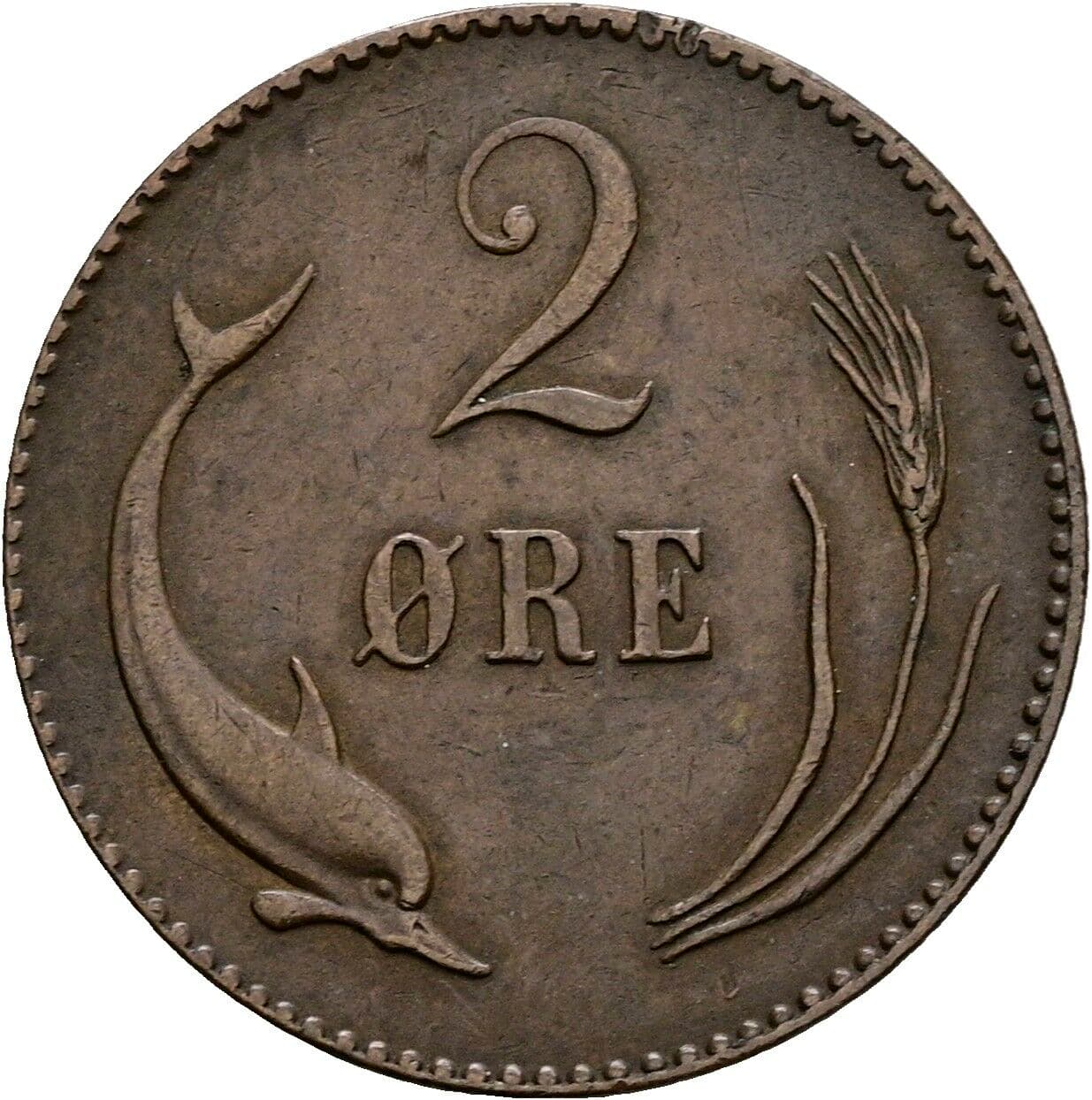 2 Ore Christian IX (1863-1906) 1875 – Vorderseite