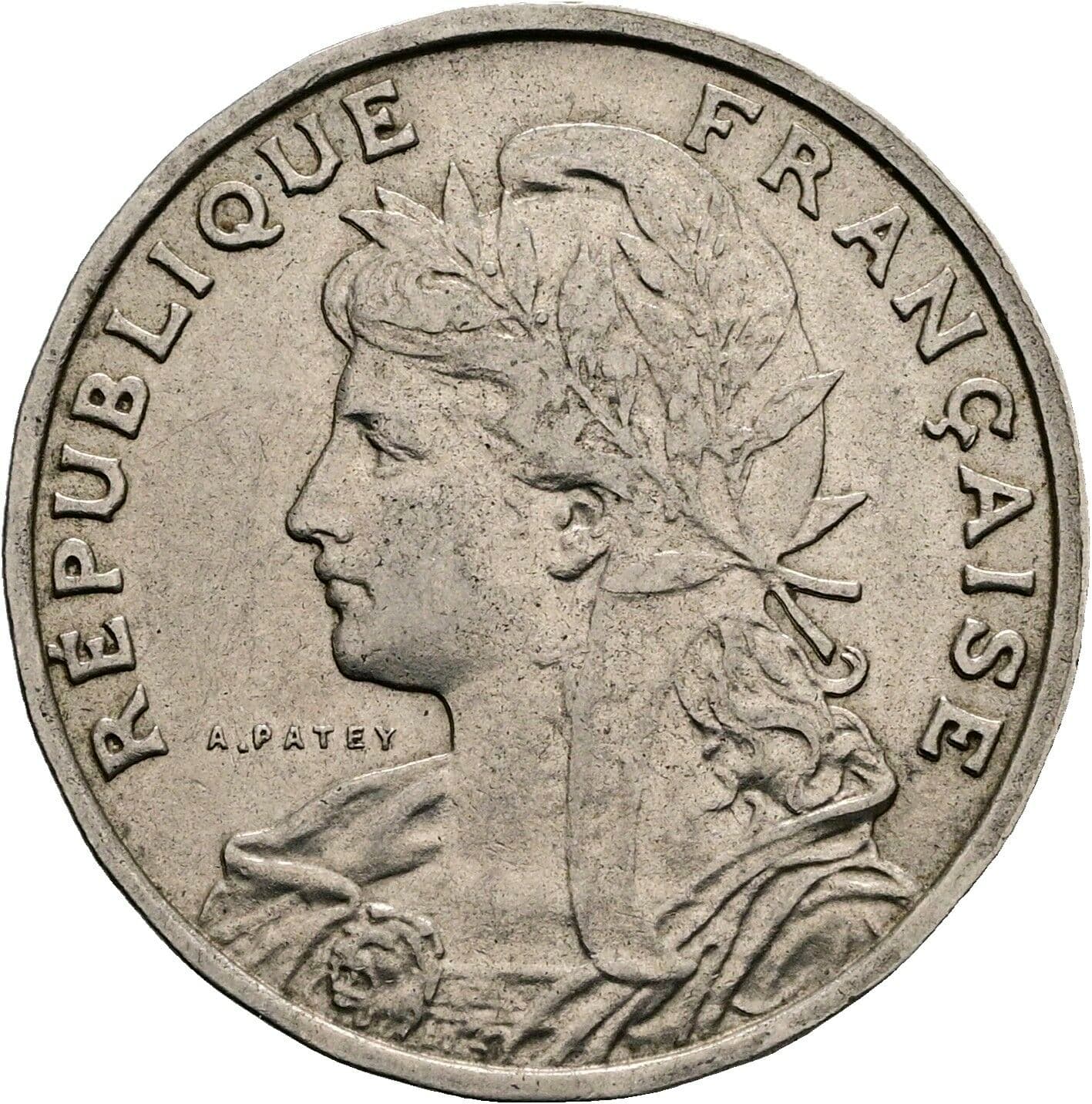 25 Centimes 1904 – Rückseite