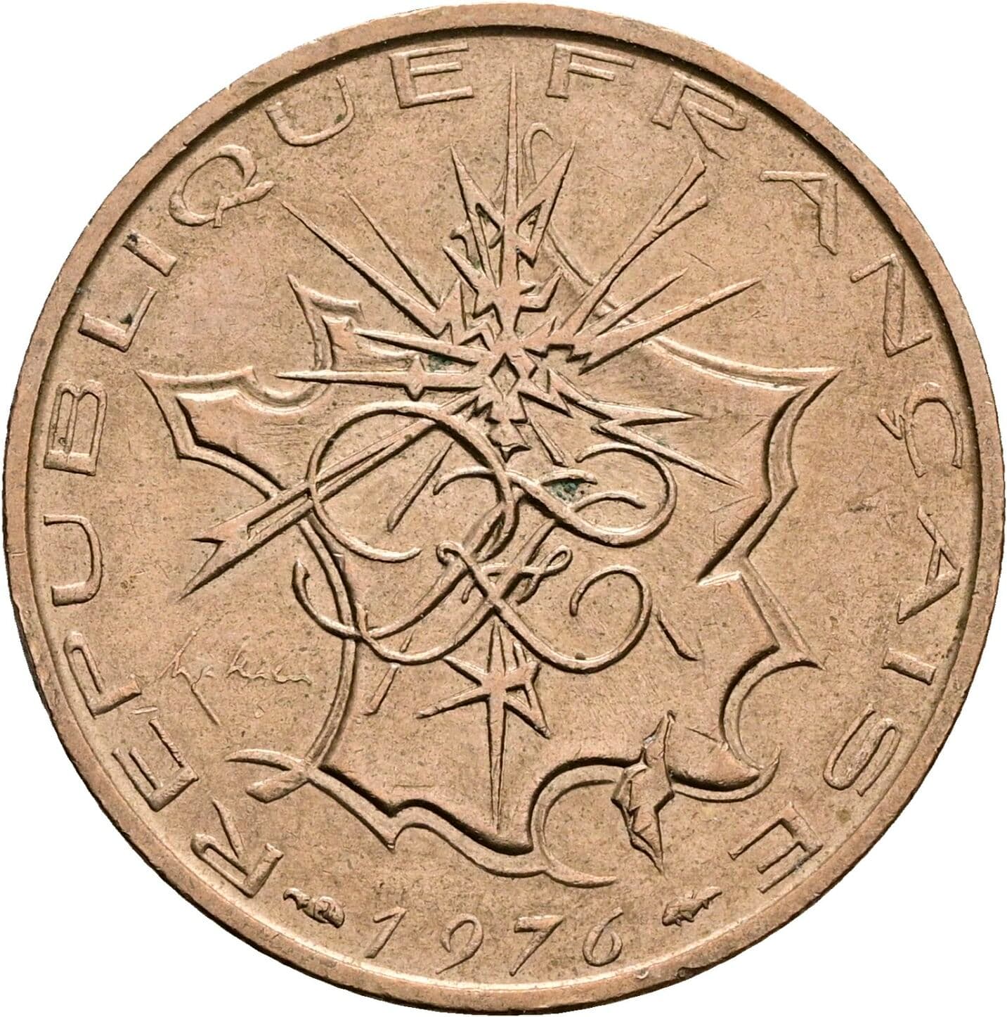 10 Francs 1976 – Rückseite