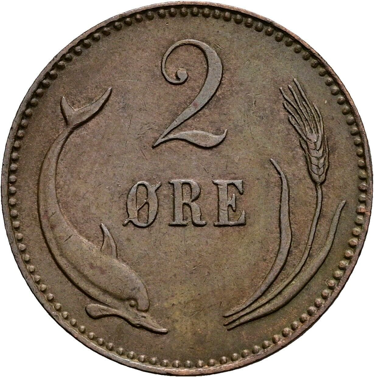 2 Ore Christian IX (1863-1906) 1875 – Vorderseite