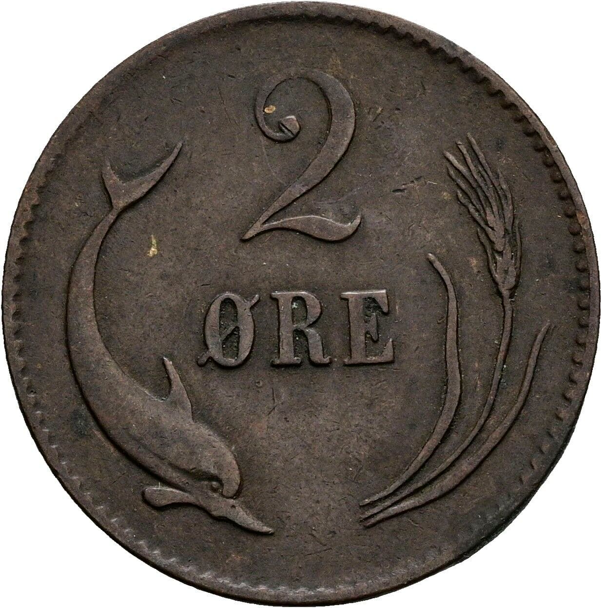 2 Ore Christian IX (1863-1906) 1875 – Vorderseite