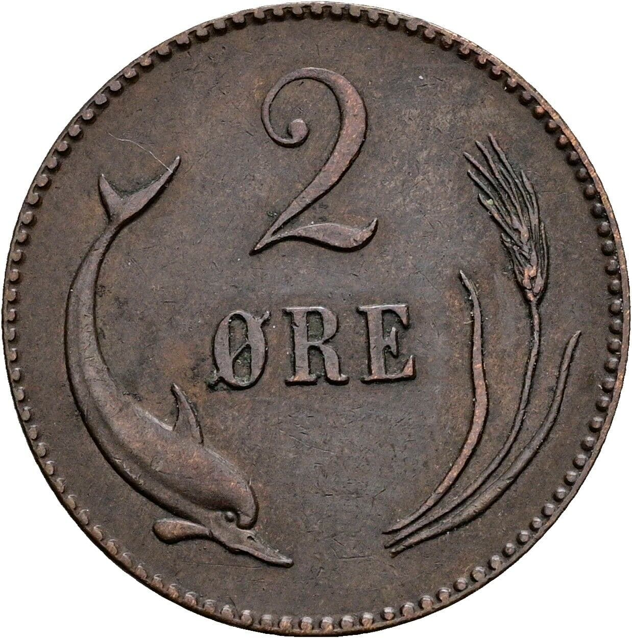 2 Öre Christian IX. 1863-1906 1874 – Vorderseite