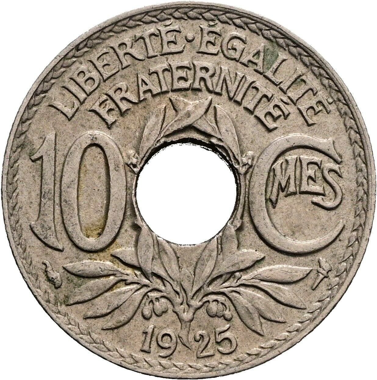 10 Centimes 1925 – Vorderseite
