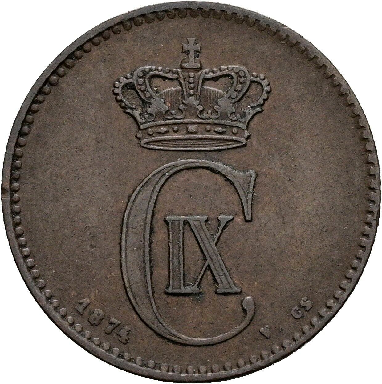 2 Ore 1874 – Rückseite