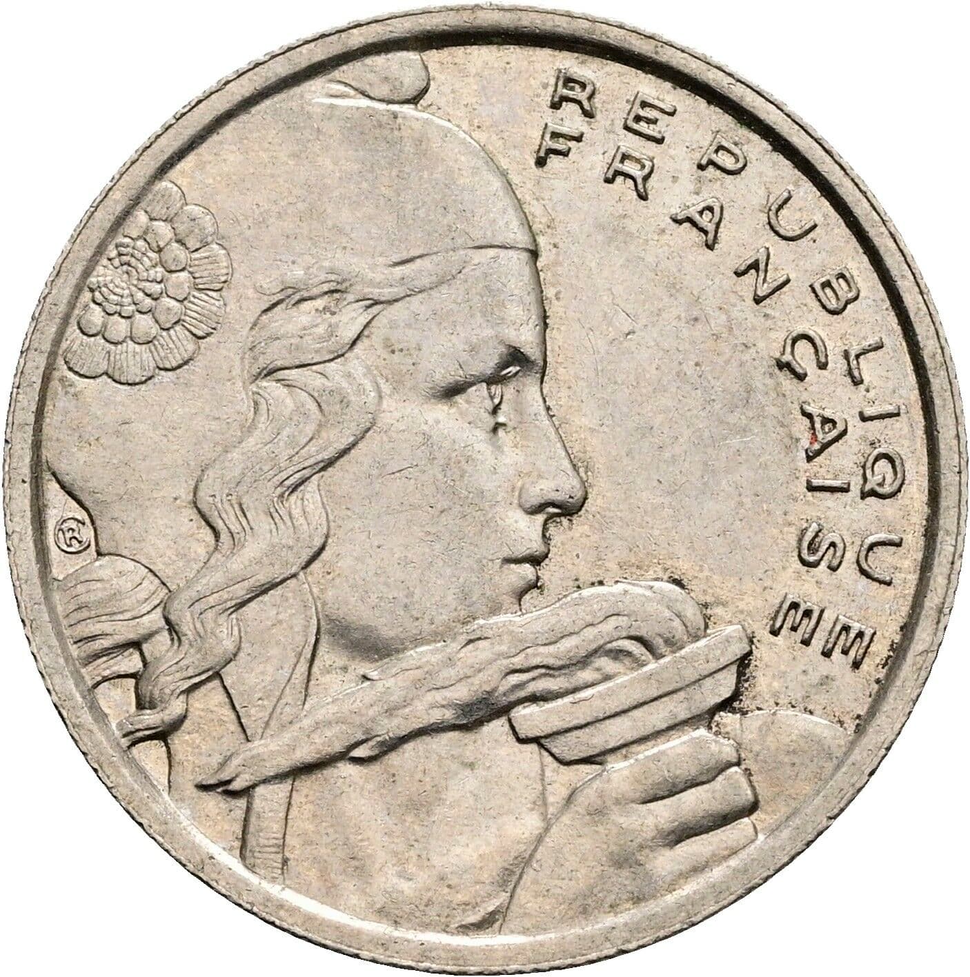 100 Francs 1955 – Rückseite