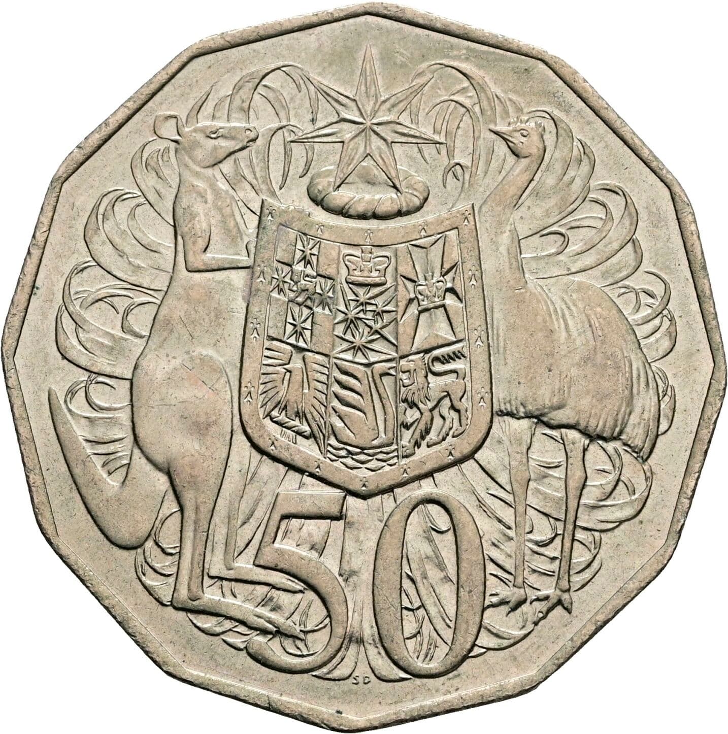 50 Cents Elisabeth II. 1952-2022 1979 – Rückseite