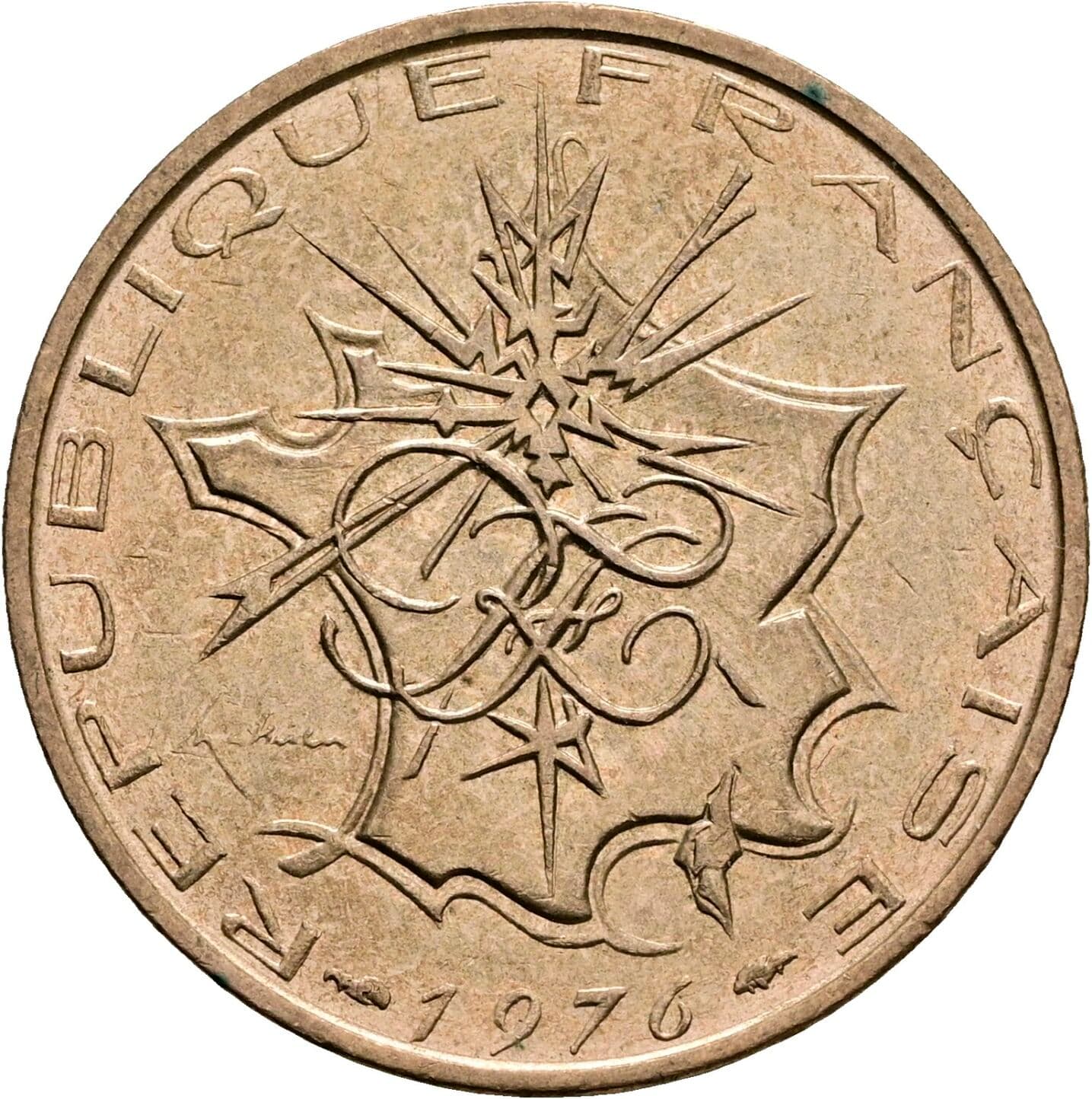 10 Francs 1976 – Rückseite