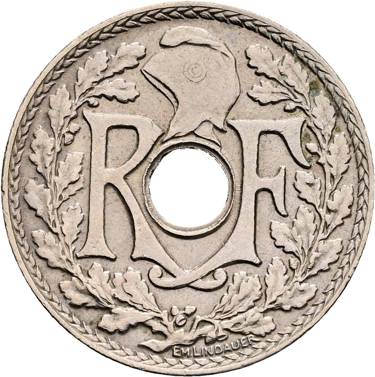 10 Centimes 1937 – Rückseite