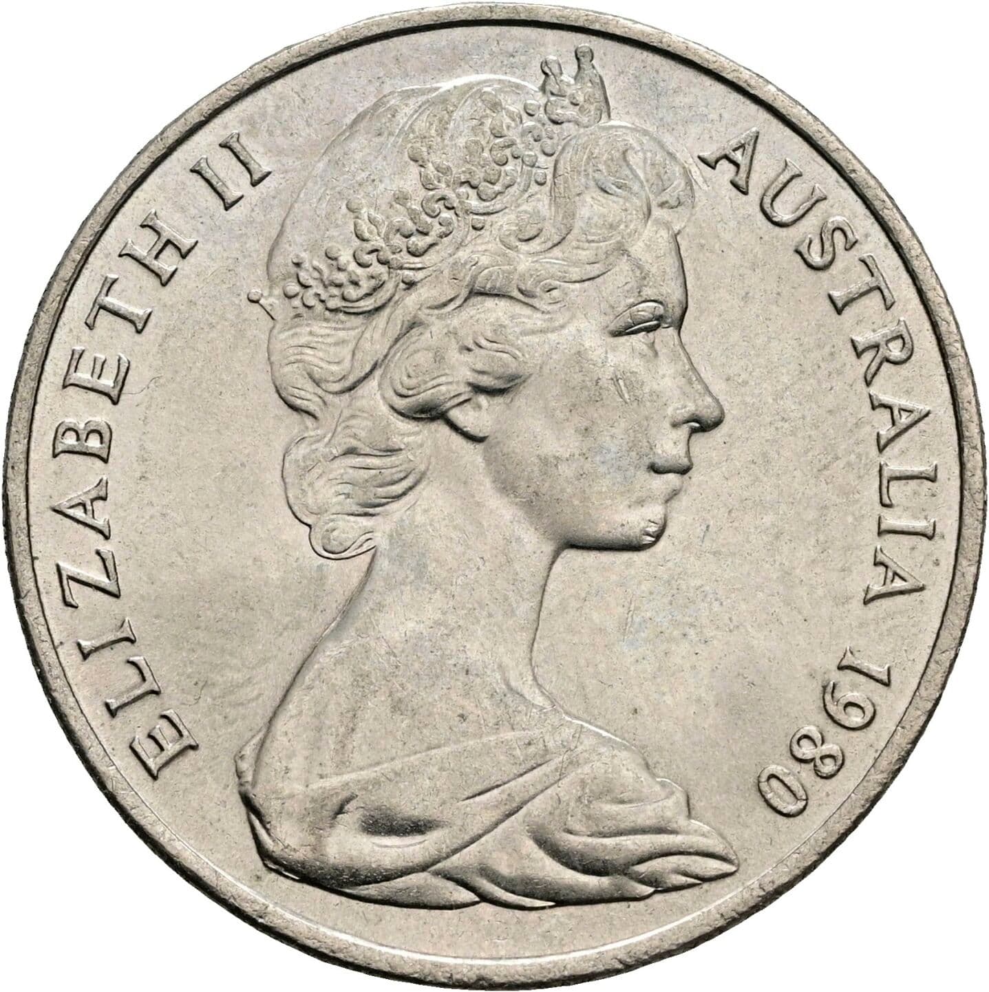 20 Cents Elis 1980 – Vorderseite