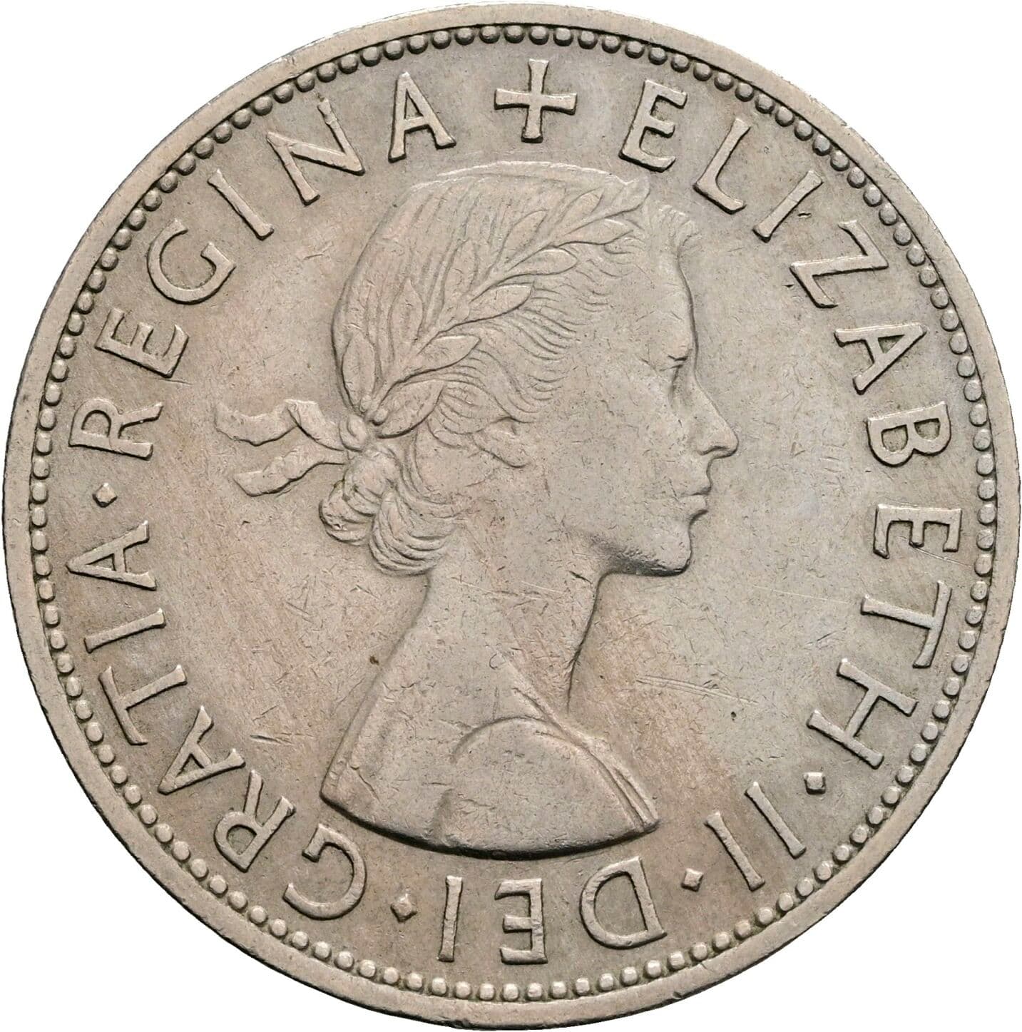 Half Crown Elisabeth II. 1952-2022 1962 – Vorderseite