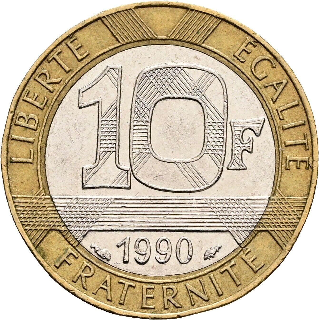 10 Francs 1990 – Vorderseite