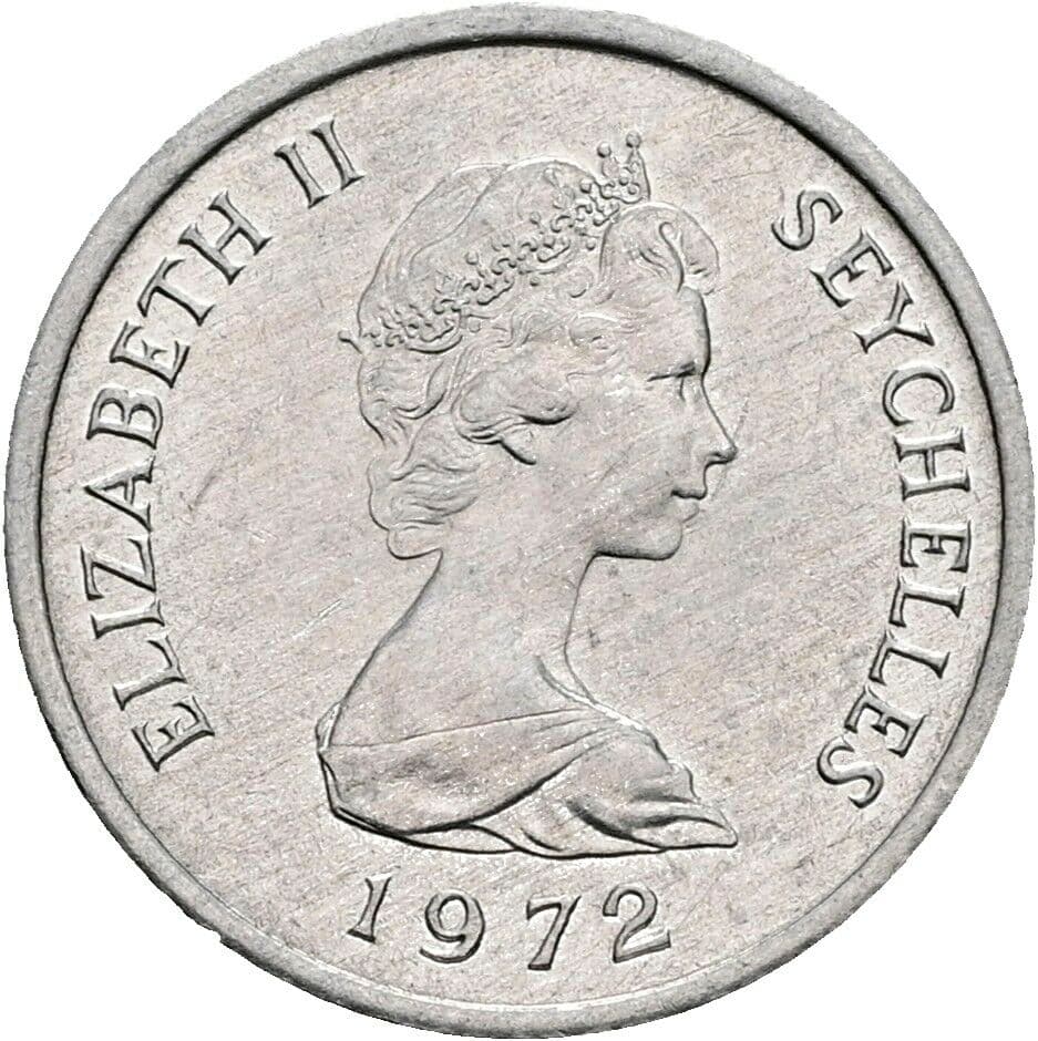 1 Cent Elisabeth II. 1952-2022 1972 – Vorderseite
