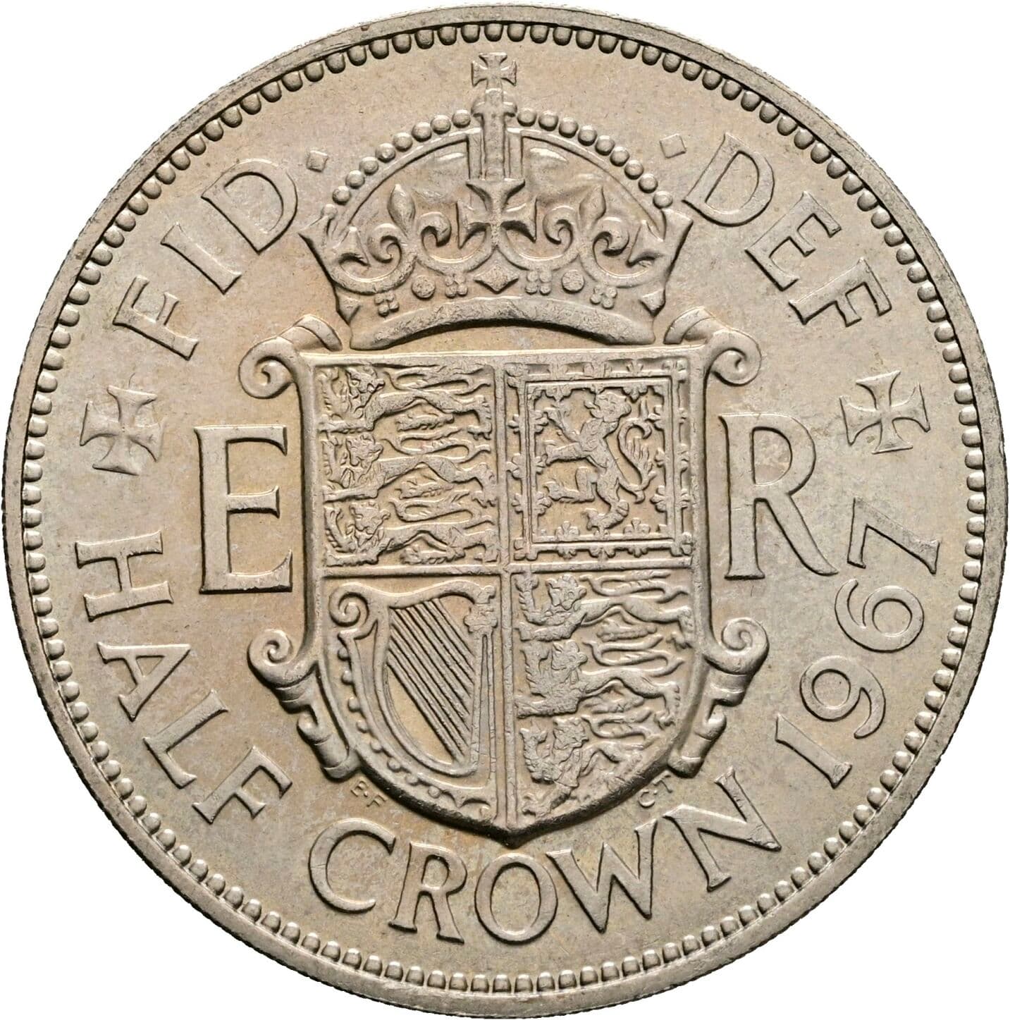 Half Crown Elisabeth II. 1952-2022 1967 – Rückseite