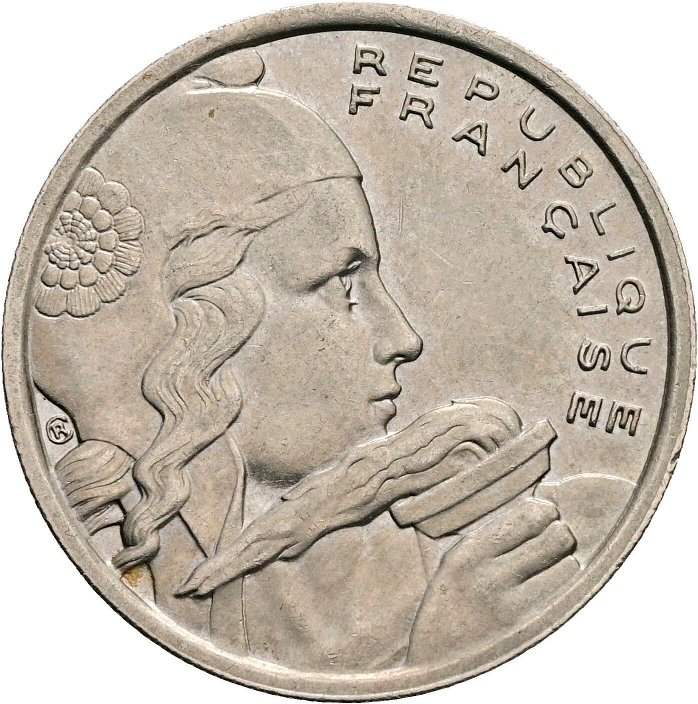 100 Francs 1958 – Rückseite