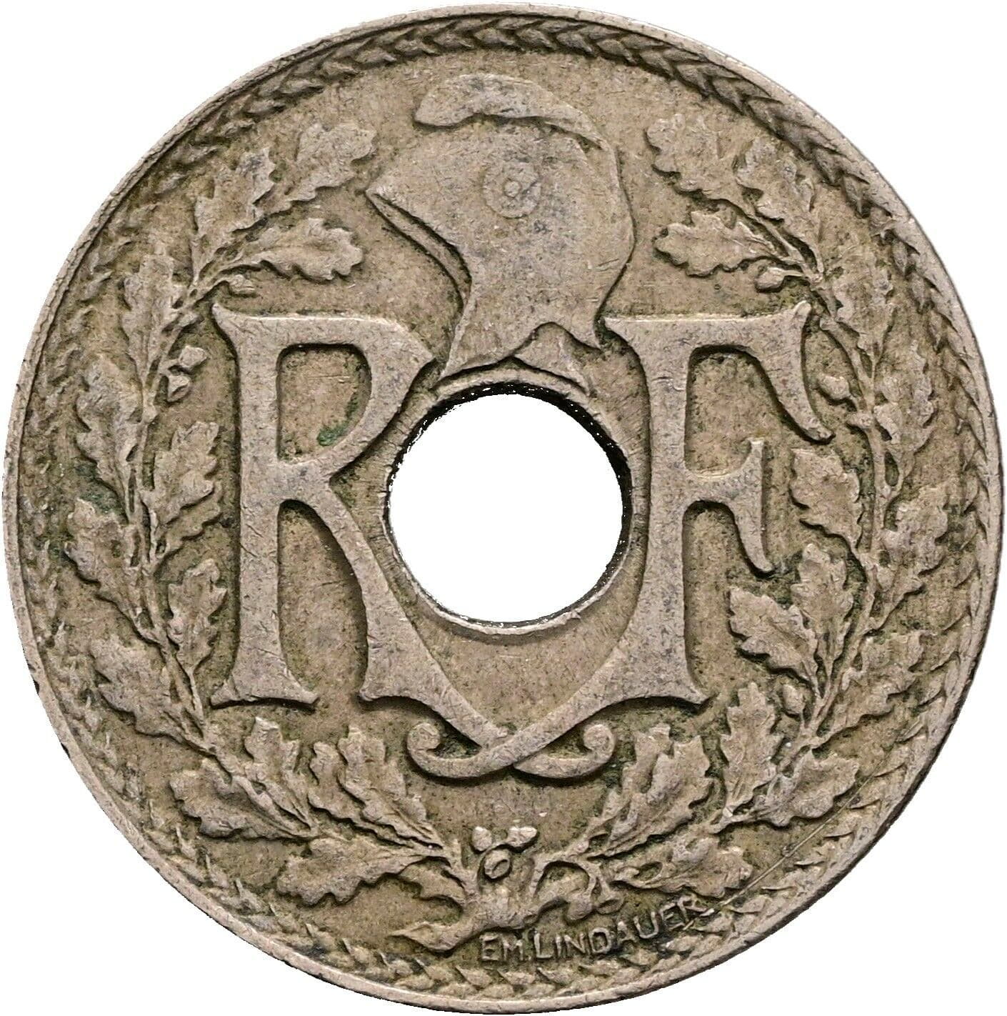 25 Centimes 1926 – Rückseite