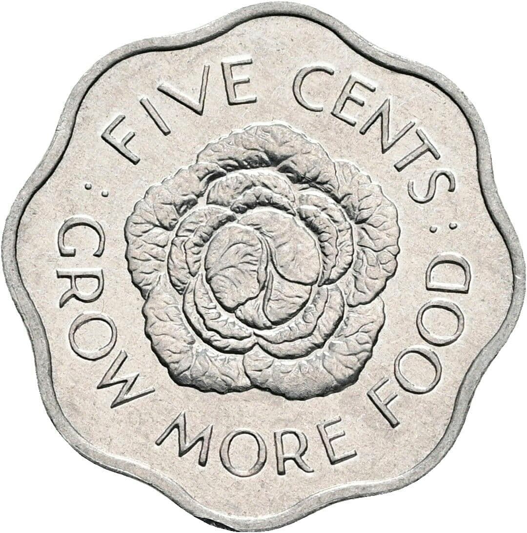 5 Cents 1972 – Rückseite