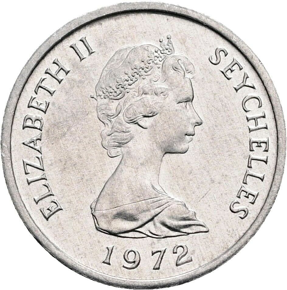 1 Cent Elisabeth II. 1952-2022 1972 – Vorderseite