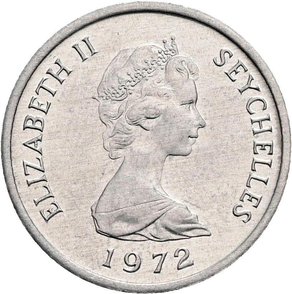 1 Cent Elisabeth II. 1952-2022 1972 – Vorderseite
