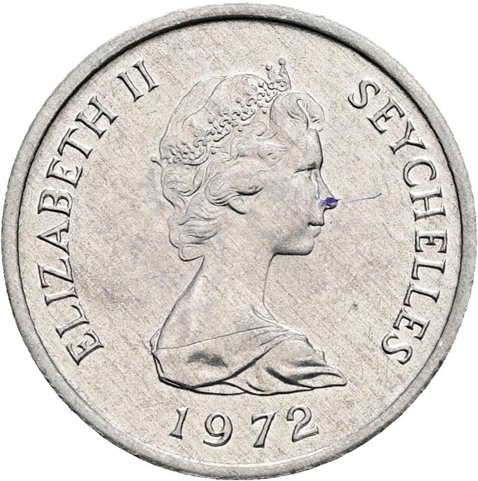 1 Cent Elisabeth II. 1952-2022 1972 – Vorderseite
