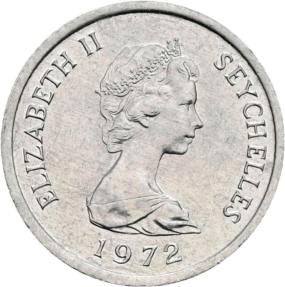 1 Cent Elisabeth II. 1952-2022 1972 – Vorderseite
