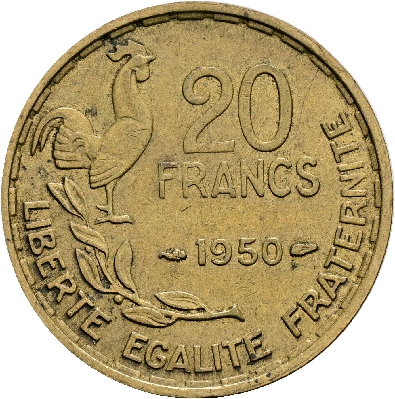 20 Francs 1950 – Vorderseite