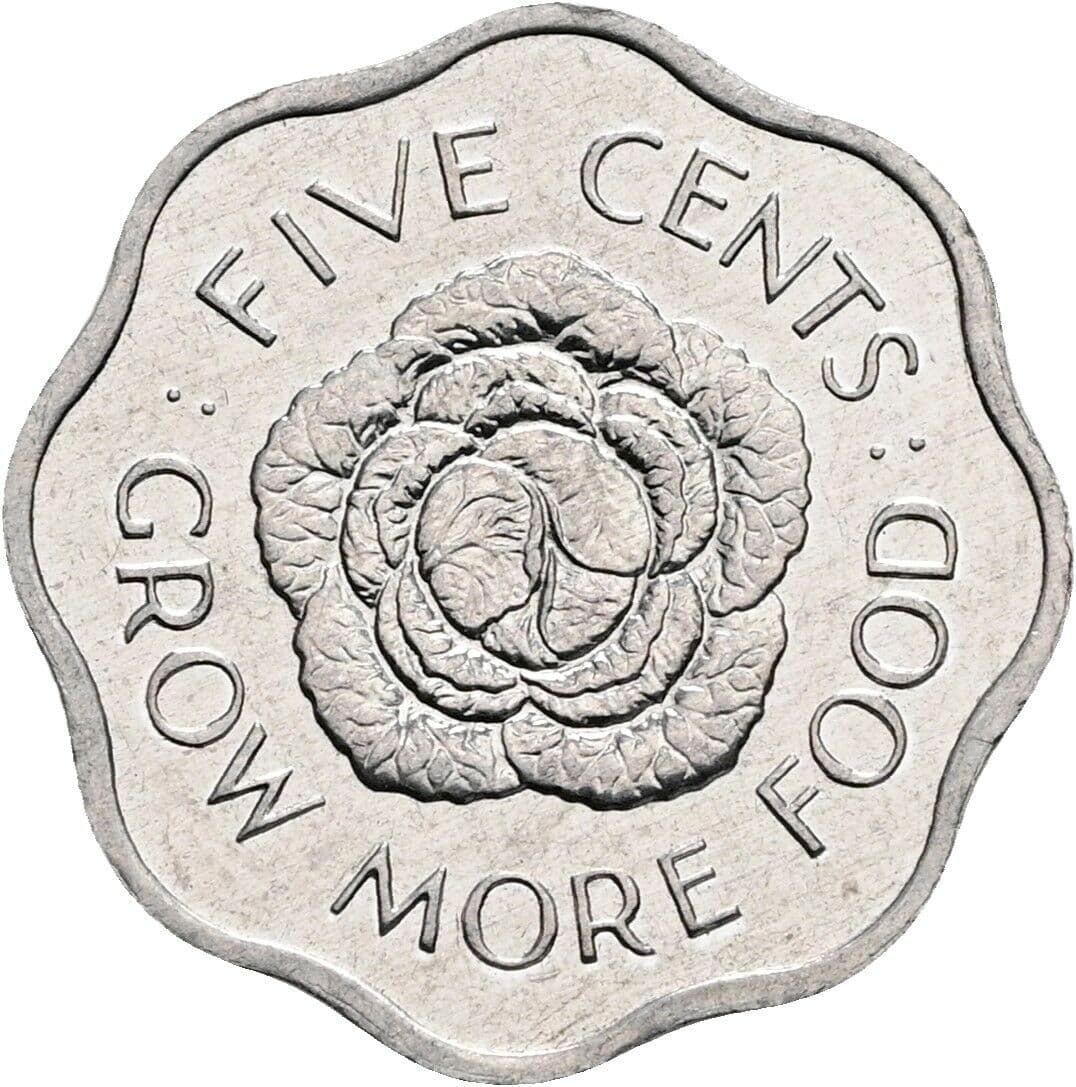 5 Cents Elisabeth II. 1952-2022 1972 – Rückseite