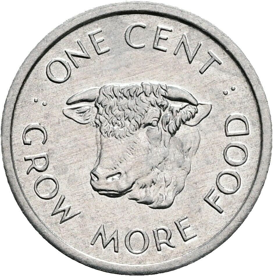 1 Cent Elisabeth II. 1952-2022 1972 – Rückseite