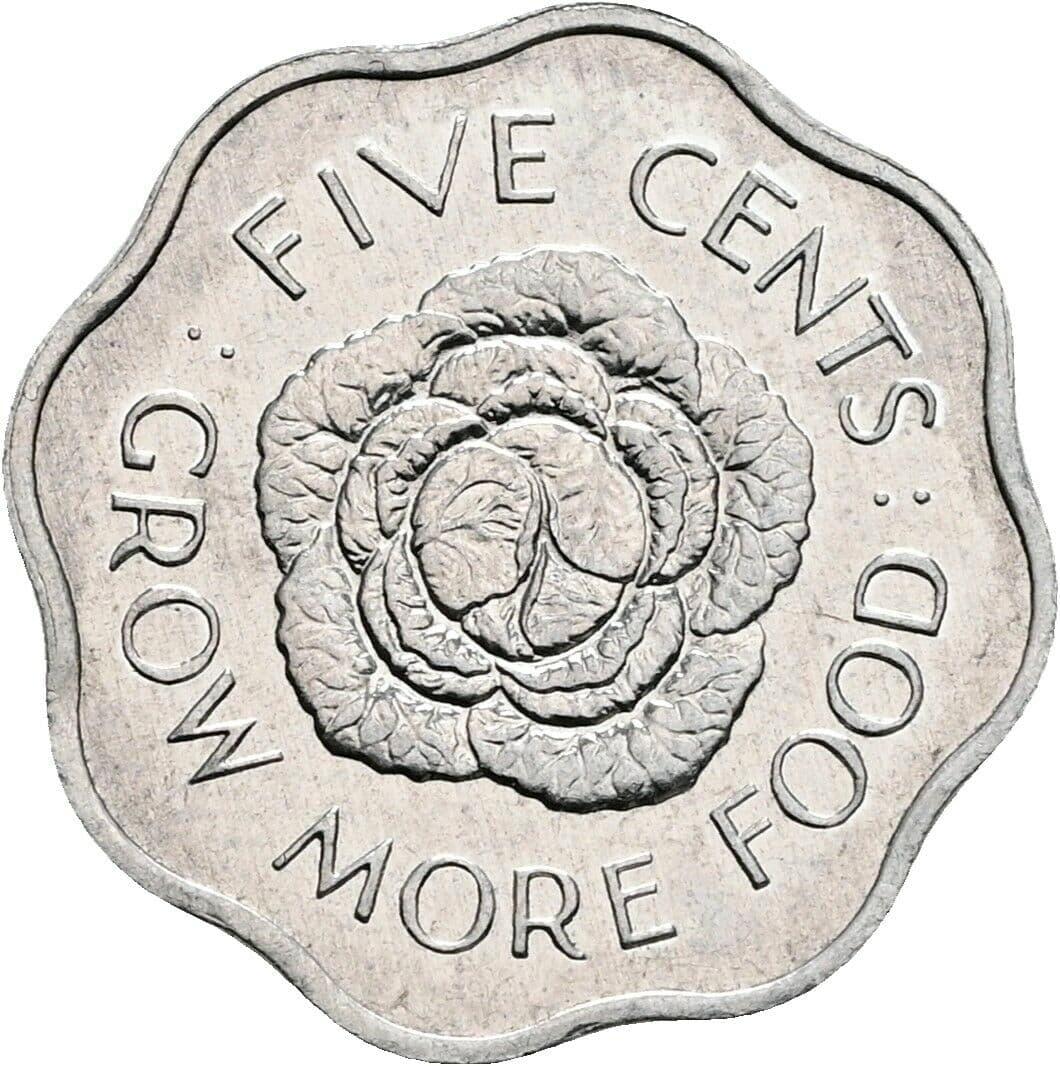 5 Cents Elisabeth II. 1952-2022 1972 – Rückseite