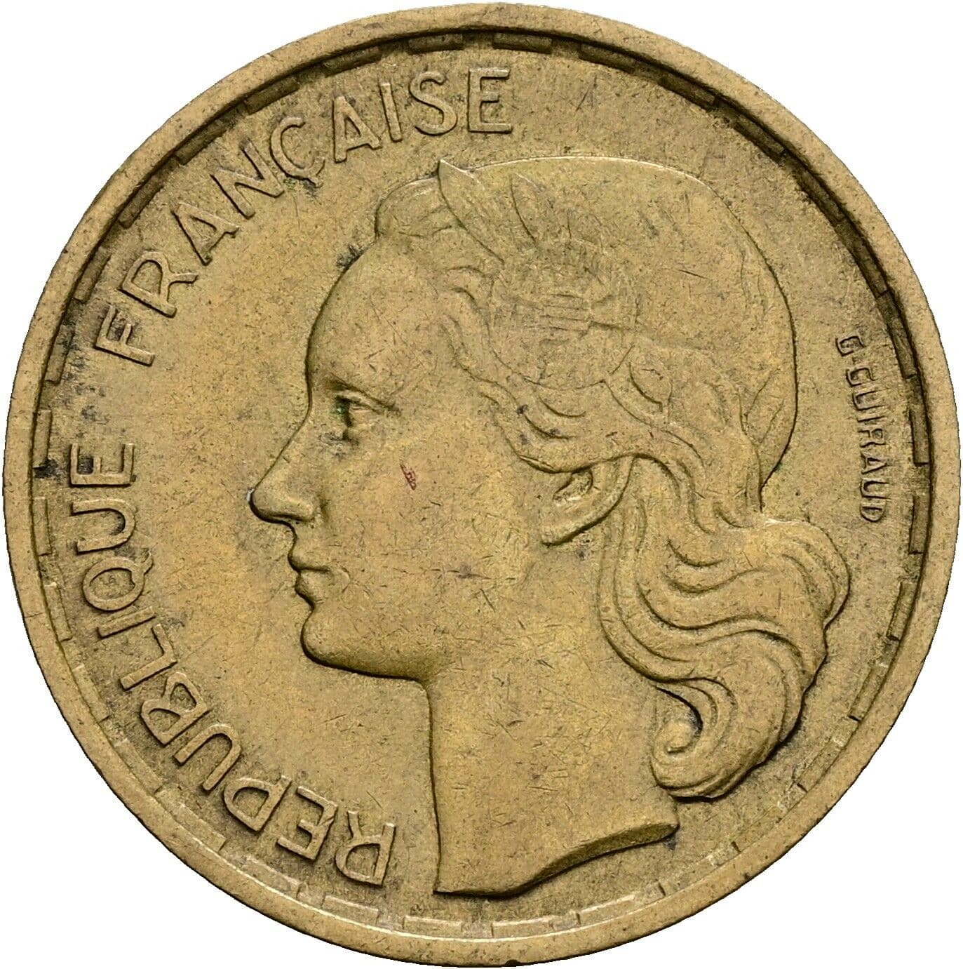 20 Francs 1950 – Rückseite