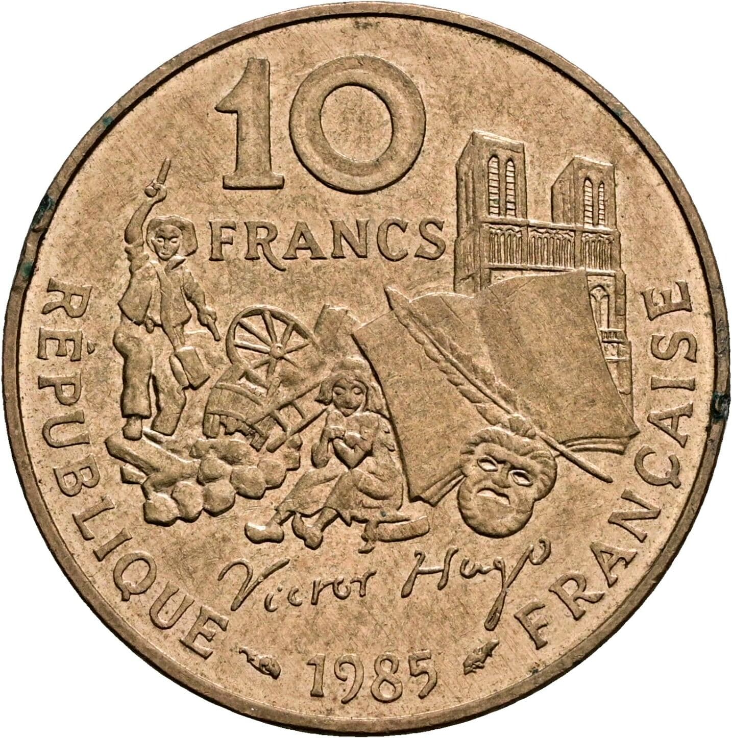 10 Francs 1985 – Rückseite