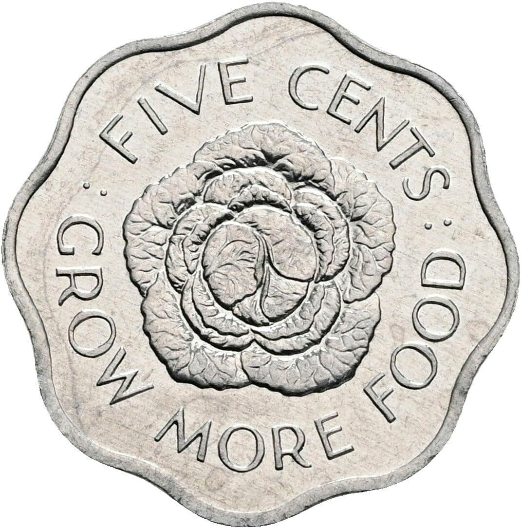 5 Cents 1972 – Rückseite