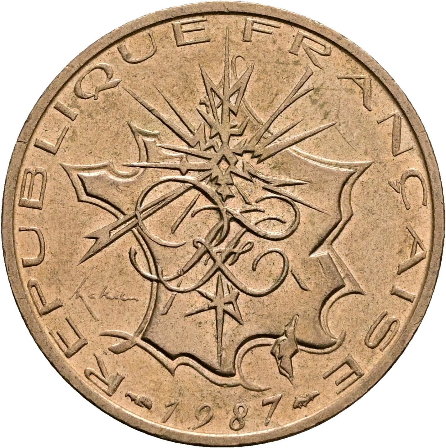 10 Francs 1987 – Rückseite
