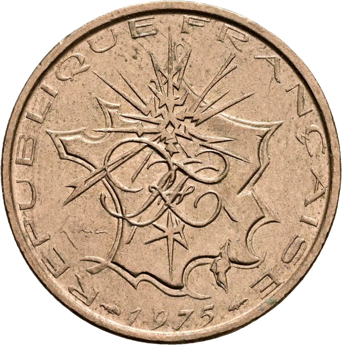 10 Francs 1975 – Rückseite