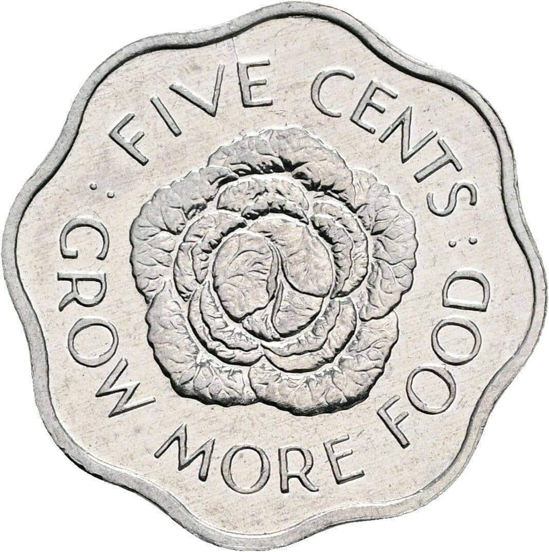 5 Cents Elisabeth II. 1952-2022 1972 – Rückseite