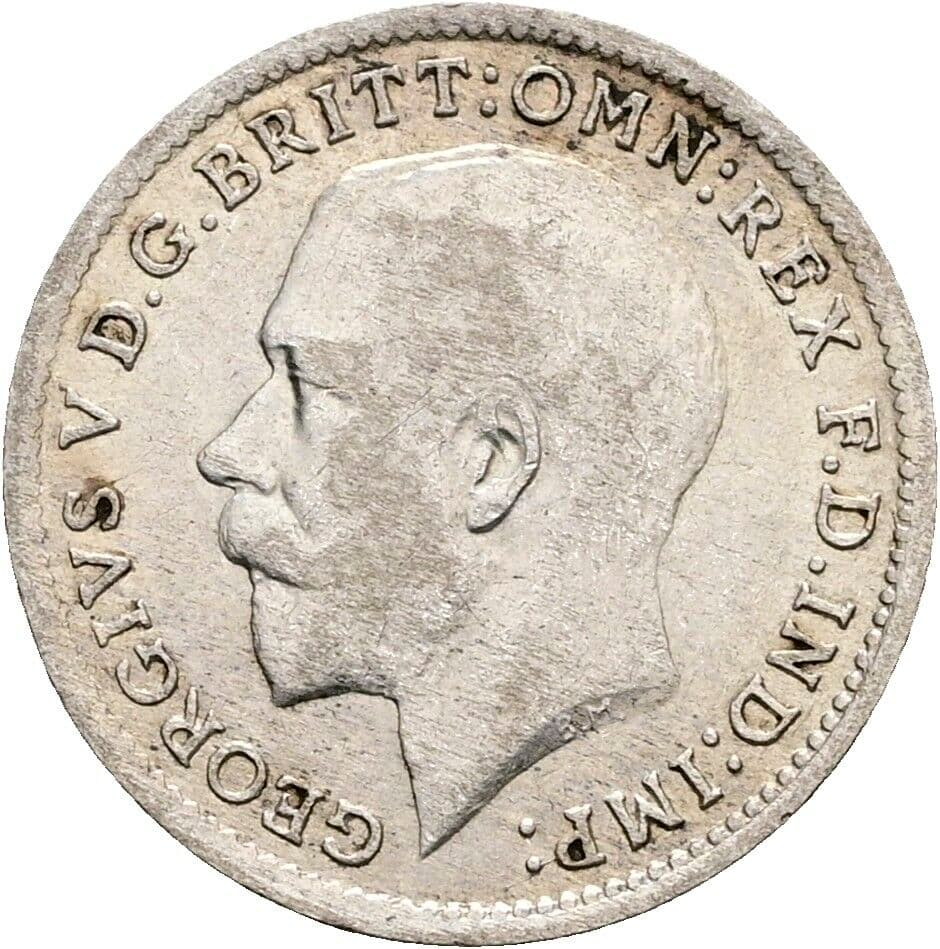 3 Pence George V. 1920 – Vorderseite