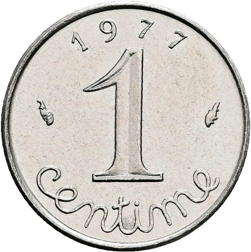 1 Centime 1977 – Vorderseite
