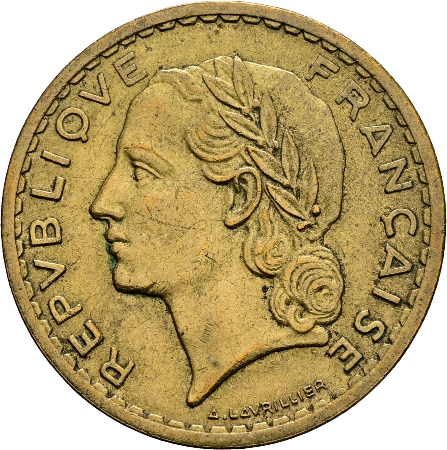 5 Francs 1945 – Vorderseite