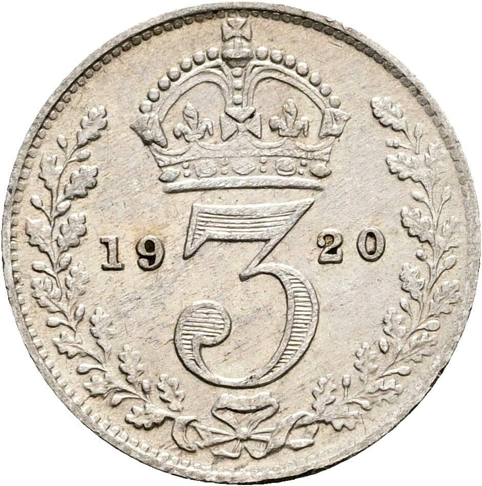 3 Pence George V. 1920 – Rückseite