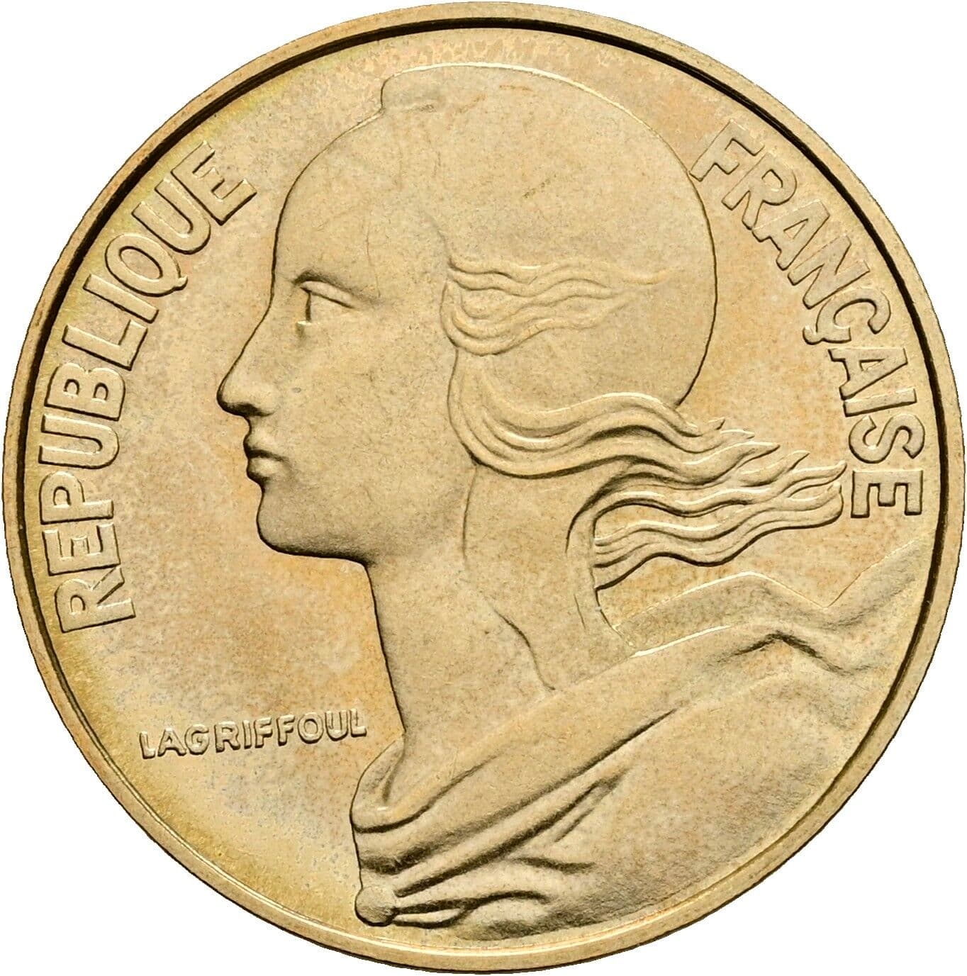20 Centimes 1974 – Rückseite
