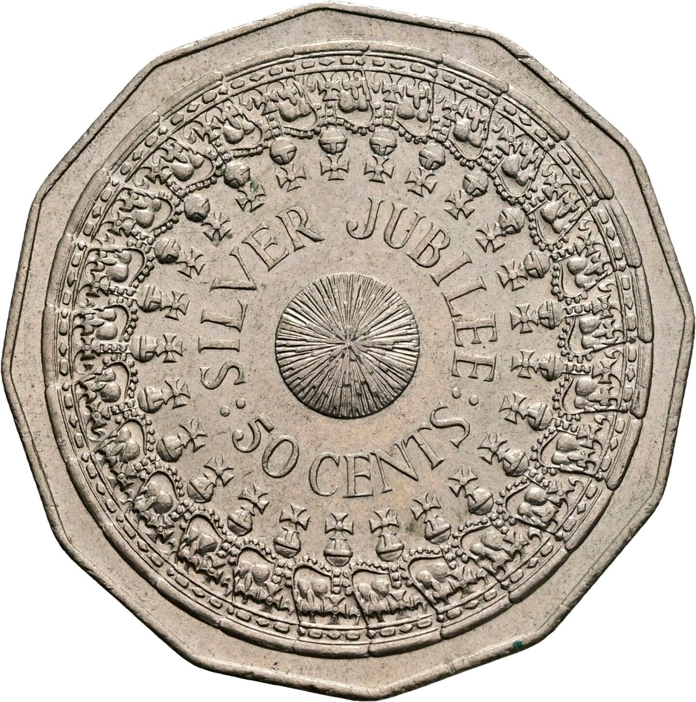 50 Cents Elisabeth II. 1952-2022 1977 – Rückseite