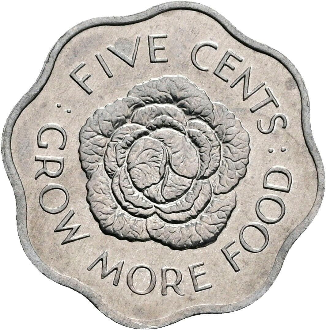 5 Cents Elisabeth II. 1952-2022 1972 – Rückseite