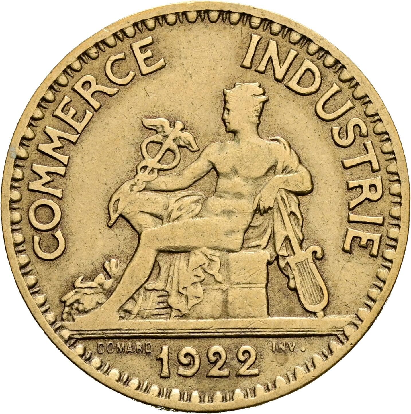 2 Francs 1922 – Rückseite