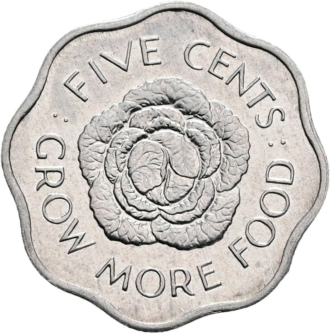 5 Cents Elisabeth II. 1952-2022 1972 – Rückseite
